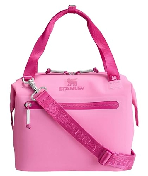 Stanley All Day Julienne Mini Soft Cooler Bag and Lunch Box | 10-Can Recycled Polyester Cooler | 12-Hour Cooling | Travel Cooler - Peony