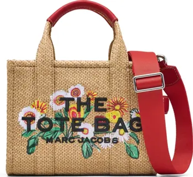 The Small Faux Raffia Tote