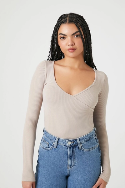 Seamless Surplice Bodysuit | Forever 21