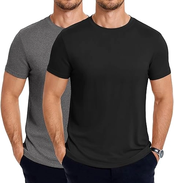 COOFANDY Men's Short Sleeve T-Shirts Crew Neck Casual Summer T Shirts 1-3 Pack Basic Tee Shirt