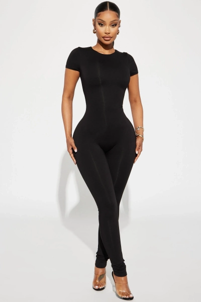 Bree Butter Snatched Jumpsuit  - Black | Fashion Nova