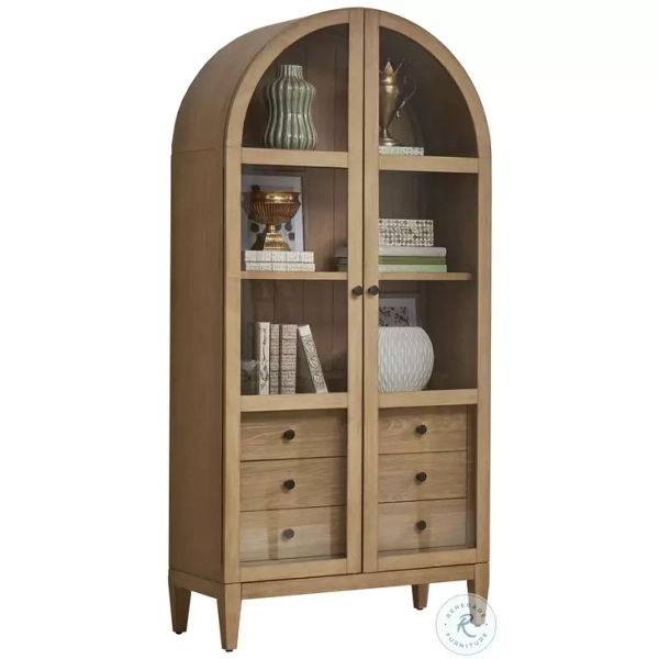 Laurel Unique Natural Arched Display Cabinet