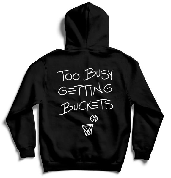 Too Busy Getting Buckets - Hoodie - Black | Youth Small