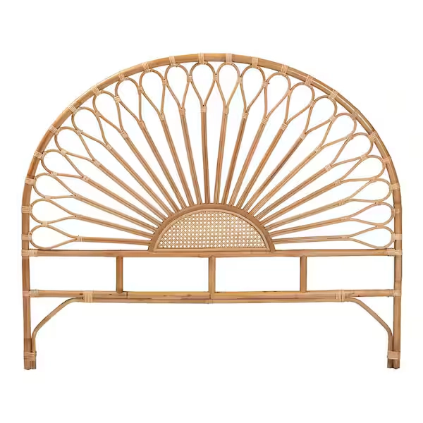 Perenna Brown Natural Rattan Queen Headboard