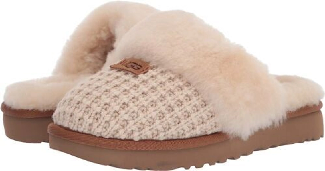Women's Shoes UGG COZY Knit Platform Slide Slippers 1117659 CREAM  | eBay | Knitted slippers, Ugg cozy knit slippers, Uggs