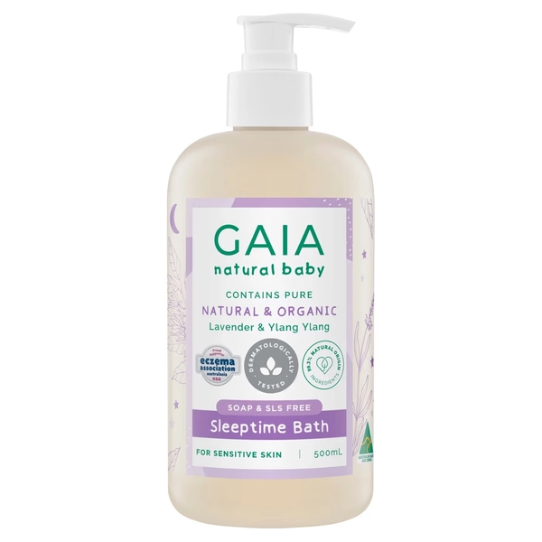 GAIA Natural Sleeptime Bath Wash 500ml | Bathtime | Baby Bunting AU