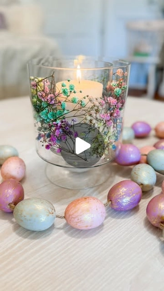 Ashley Savage | Creator | Atlanta, GA on Instagram: "✨Spring Vase DIY✨ comment VASE to get the details to this easy diy! I love this vase because it has a double wall design so you don’t have to worry about finding two separate vases that fit together. I added the rainbow baby’s breath inside from Walmart and I love how it turned out! 

#diydecor #diyhomedecor #rainbowbabysbreath #springcenterpiece #springdecor #stpatricksday #easydecor #cozyhome"