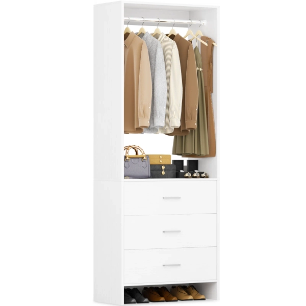 Latitude Run® Meyla 24'' W Freestanding Closet System with Drawers | Wayfair