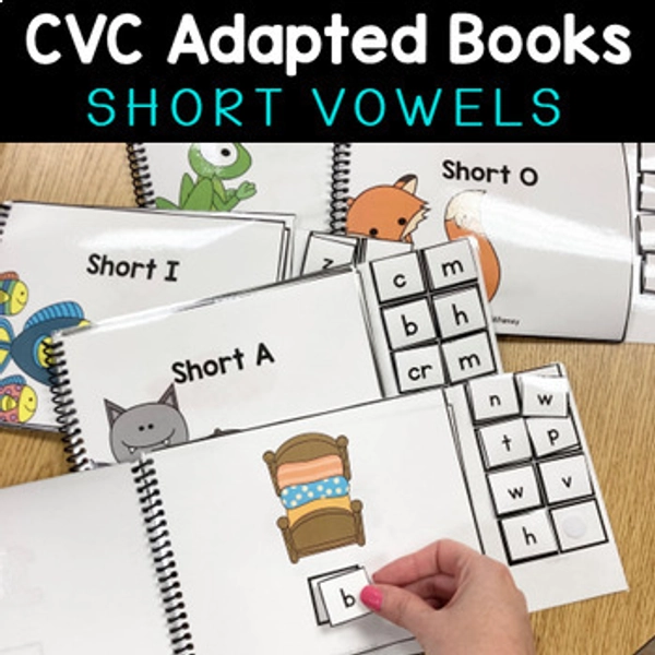 CVC Decodable Books Bundle - Printable Adaptive Books for Special Education