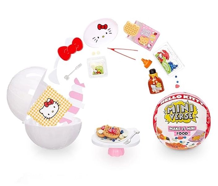 MGA's Miniverse Make It Mini Food Sanrio Hello Kitty - Sammlerstücke, Geheimnisvolle Blindverpackung, Basteln mit Harz, Lebensmittel-Nachbildungen, Neuheit, für Sammler & Kinder ab 8, Nicht ESSBAR