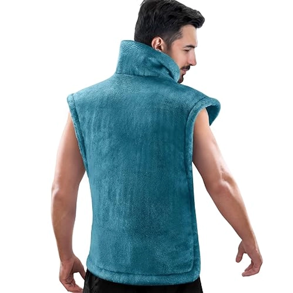 RENPHO King Size Heating Pad for Back Pain Relief, Valentines Day & Birthday Gifts for Men Dad Him, FSA HSA Eligible, XL Large Electric Heat Pad for Neck and Shoulder, ETL Certified, 24"x37", Blue - 24"x37" - Xl-h- Blue