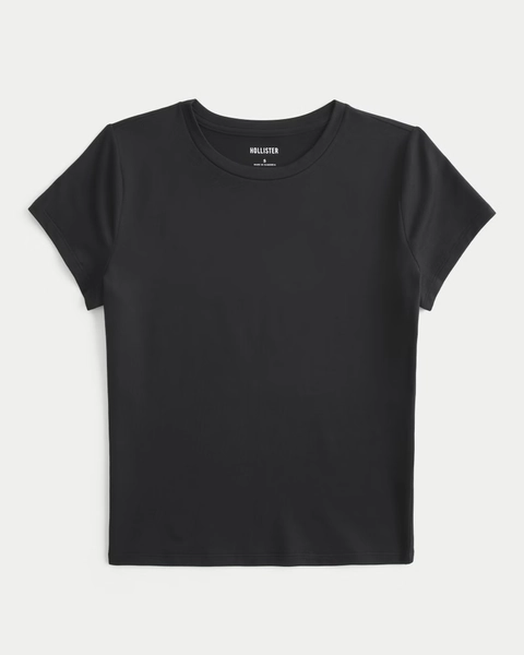 Soft Stretch Seamless Fabric Crew Baby Tee