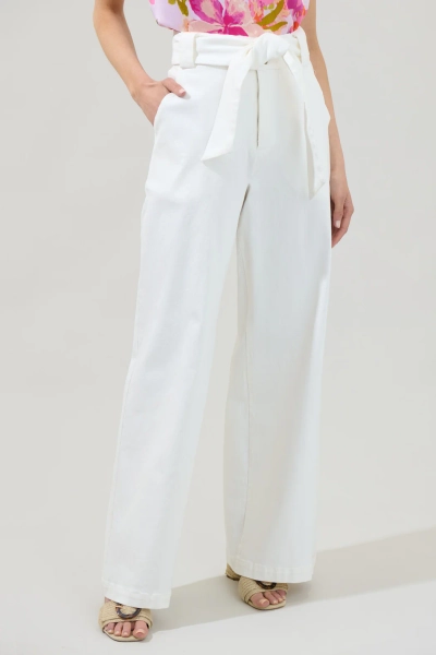 June Denim Wanetta Wide Leg Pants | WHITE / M