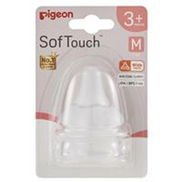 Pigeon SofTouch Teat M 2 Pack