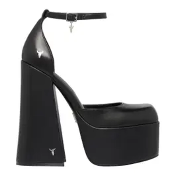 DIAMONDS BLACK PLATFORM HEELS