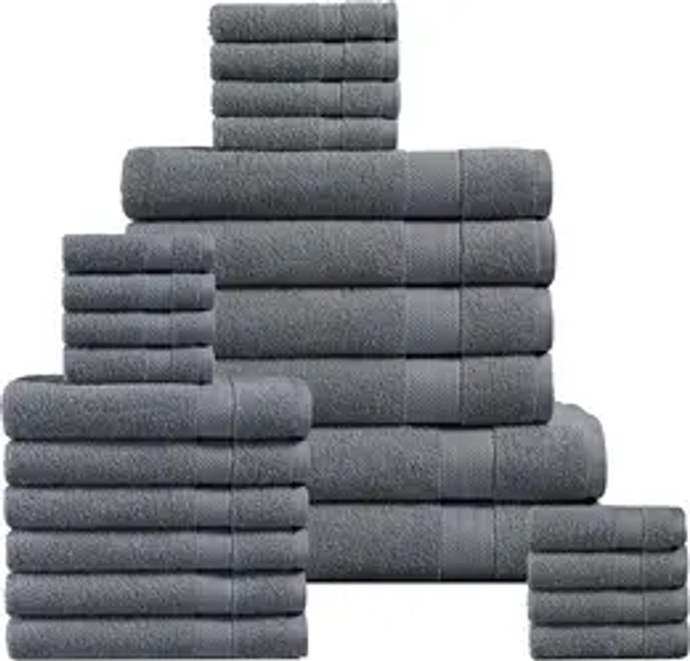 10 pcs Towel Set 100 % Egyptian Cotton 2 Bath Towel Size (70cmx140cm)2 Hand Towel Size(40cmx66cm) 2 Guest Towel Size(30cmx45cm) 4 Face Towel Size (30cmx30cm) 500 Gsm