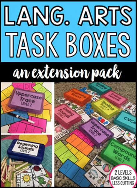 Language Arts Task Boxes