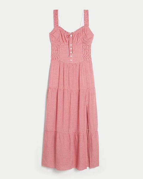 Hollister Sofia Side-Smocked Maxi Dress