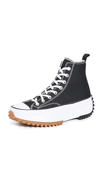Converse Run Star Hike Hightop Unisex Sneakers - 8 Women/6.5 Men - Black/White/Gum