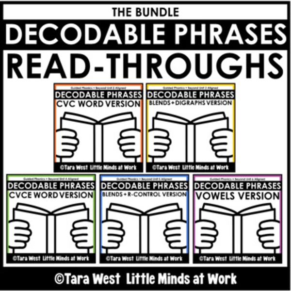 Science of Reading SOR Decodable Fluency Phrases Read-Throughs Bundle