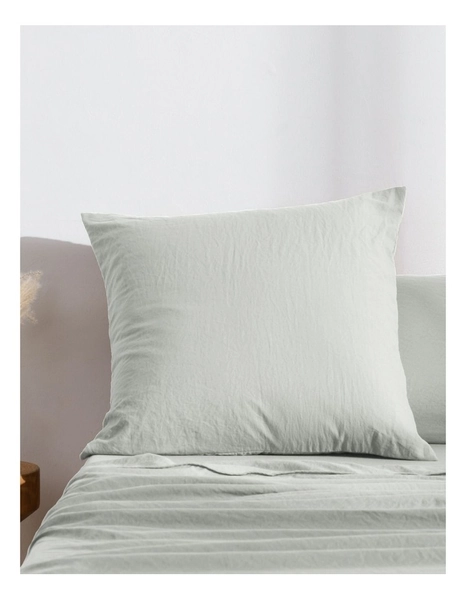 Sandy Cape Washed Belgian Linen Sheet Set in Seaglass