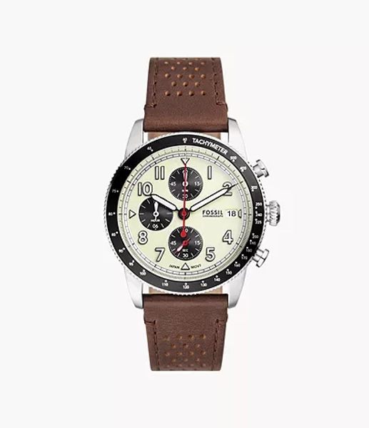 Sport Tourer Chronograph Brown Leather Watch
