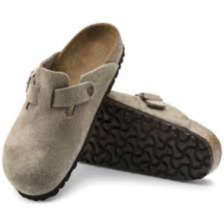 Boston Soft Footbed Suede Leather | Taupe |