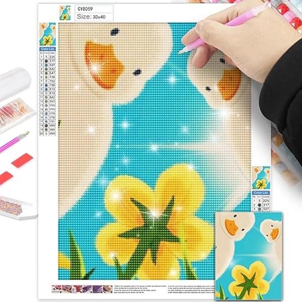 5D Animal Diamond Painting Kits for Adults, Capybara Diamond Art for Home Wall Decor, DIY Crystal Picture 30x40cm, Birthday Gifts for Animal Lover Diamond Painting Beginners (Style-6) - Style-6