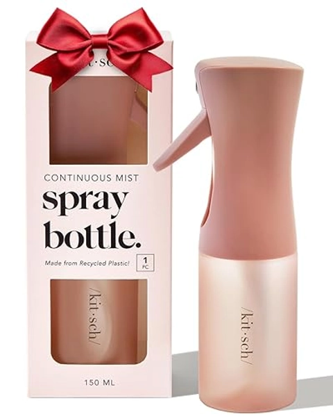 Kitsch Spray Bottle for Hair - Continuous Water Mister with Ultra Fine Mist for Hairstyling, Barbers, Salons, Cleaning, Plants, Versatile Spray Bottles - Made from Recycled Plastic - Terracotta, 5 oz