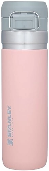 Stanley Quick Flip GO Water Bottle 24-36 OZ | Push Button Lid | Leakproof & Packable for Travel & Sports | Insulated Stainless Steel | BPA-Free - Blush - 24 Oz