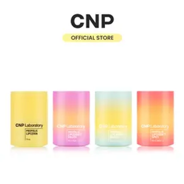 [CNP Official Shop] Honey Lip Butter SET (Honey, Fruity, Mojito, Spicy), Propolis Lipcerin, Hydrating, Gentle Exfoliation, Deep Nourish, Revitalizing Dry Lips, Shea Butter (0.5 fl.oz / 15ml*4) Korean Skincare, Comfort Lipcare, Lip Balm