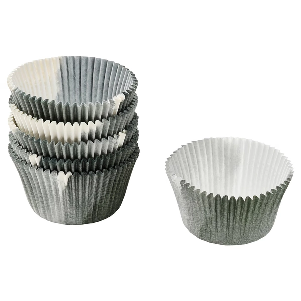 KRUSTISTEL Baking cup, paper - gray/white