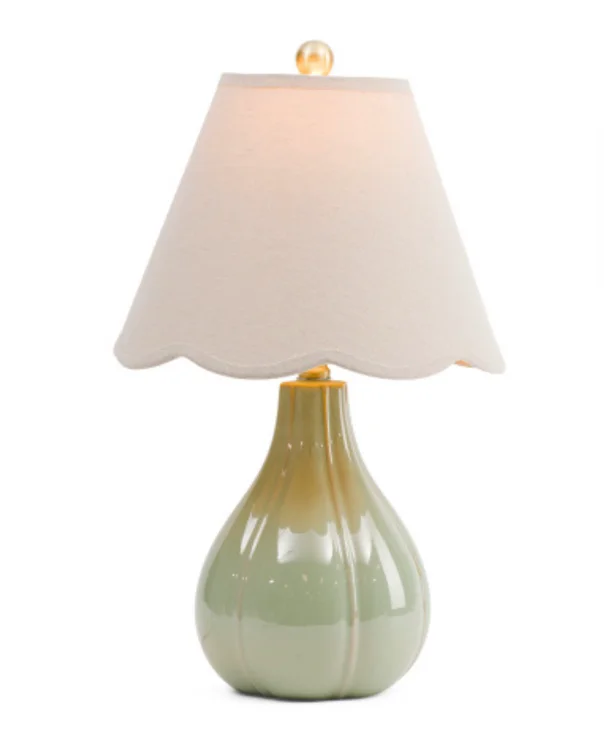 22in Ceramic Table Lamp With Scalloped Shade | Home | T.J.Maxx