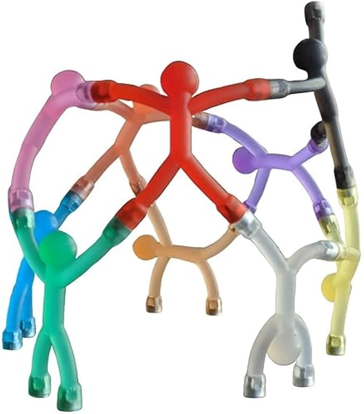 MagMen Magnetic Travel Toys, Stretchy, Fun, and Educational Fidget Toys for Kids and Adults Ages 3 and Up - Pack of 10 Opaque - Classic 10 Opaque