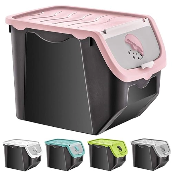 ORION GROUP Behälter Vorratsdose | Kunststoff 12 L | Für Gemüse, Obst, Zwiebeln, Kartoffeln (Pink) - Pink