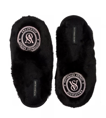 Closed-Toe Faux Fur Slippers