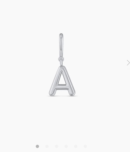 Alphabet Helium Parker Charm | Silver Plated / A