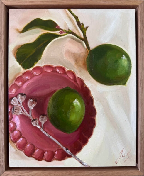 Limes & Raspberry Plate (M) by Jessica Guthrie