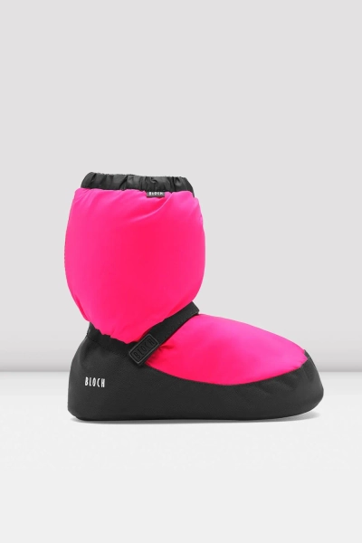 Childrens Warm Up Booties | Fluorescent Pink Nylon / XL