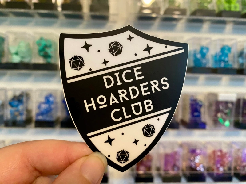 Dice Hoarders Club - Funny Dungeons and Dragons Sticker