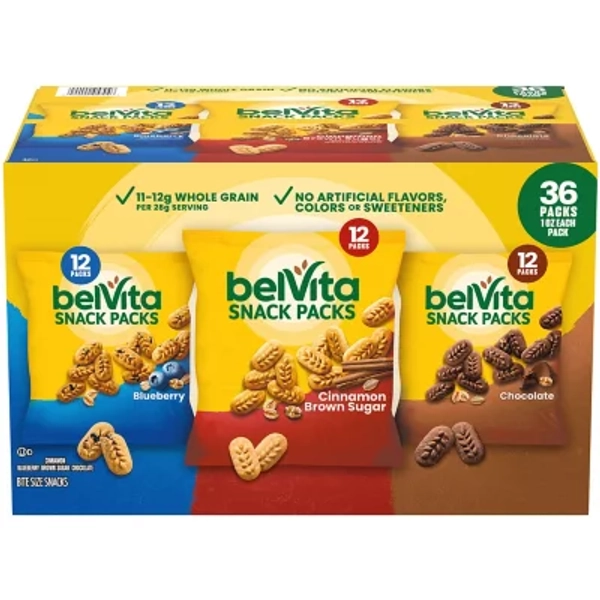 belVita Bites Breakfast Biscuits, Variety Pack, 1 oz., 36 pk. - Sam's Club
