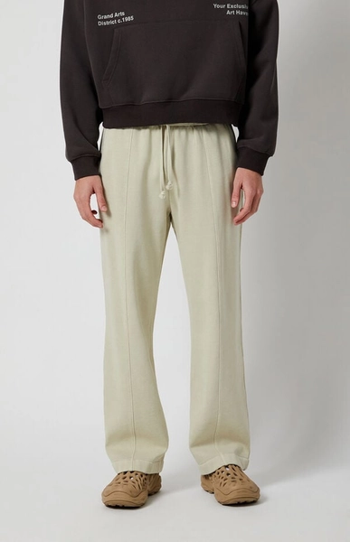 Cream Wash Baggy Sweatpants
