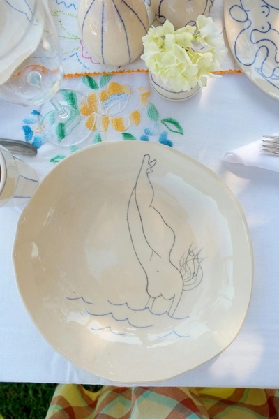 Large Swimming Women Bowl — Rex Design