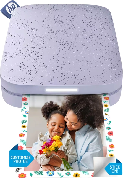 HP - Sprocket Portable 2" x 3" Instant Photo Printer, Prints From iOS or Android Devices - Lilac