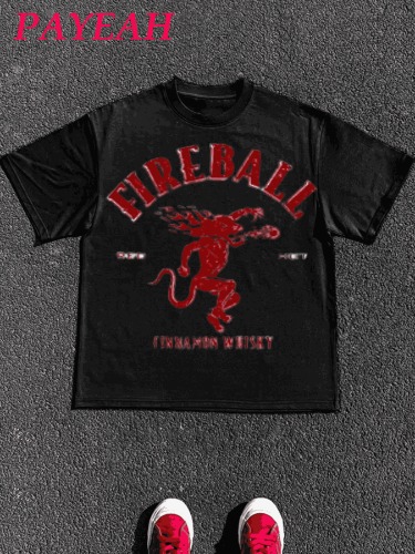 PAYEAH 1 Pcs 100% Cotton Vintage  Have One To Sell? Sell Now Fireball Whiskey T Shirt  Graphic Print T Shirt  Tops TEE 220g Heavy Cotton T Shirt