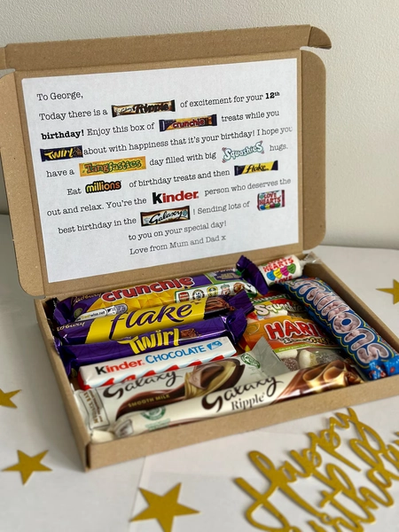 Personalised Any Age Birthday Treat Box - Etsy UK