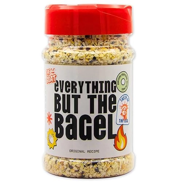 Everything But The Bagel Seasoning Jumbo 180g Shaker. All Purpose Finishing Seasoning for Meat and Vegetables. Gourmet Everything Bagel Seasoning by The GOAT Seasoning Blends UK. (Original) - Original