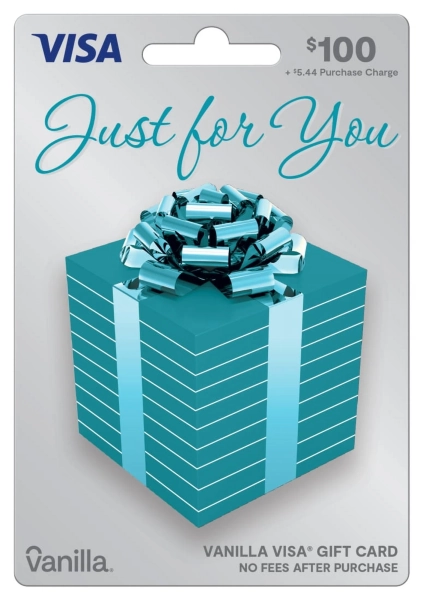 $100 Vanilla Visa Shiny Bow Gift Card (plus $5.44 Purchase Fee) - Walmart.com