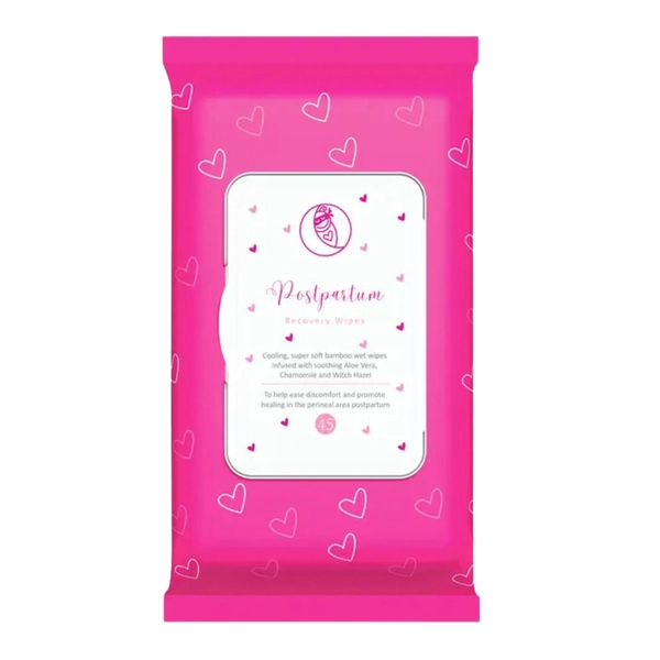 Ninja Mama Postpartum Perineal Care Cooling Pad Liners. Soothing Witch Hazel with Aloe and Chamomile for Post Partum Relief After Birth Tears and Haemorrhoids. Postpartum Essentials Pack of 45