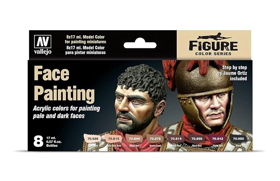 Vallejo Face Painting Set, 17ml (Set of 8) - 1 - Original packaging